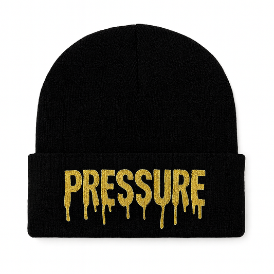 PRESSURE Drip Beanie — Black