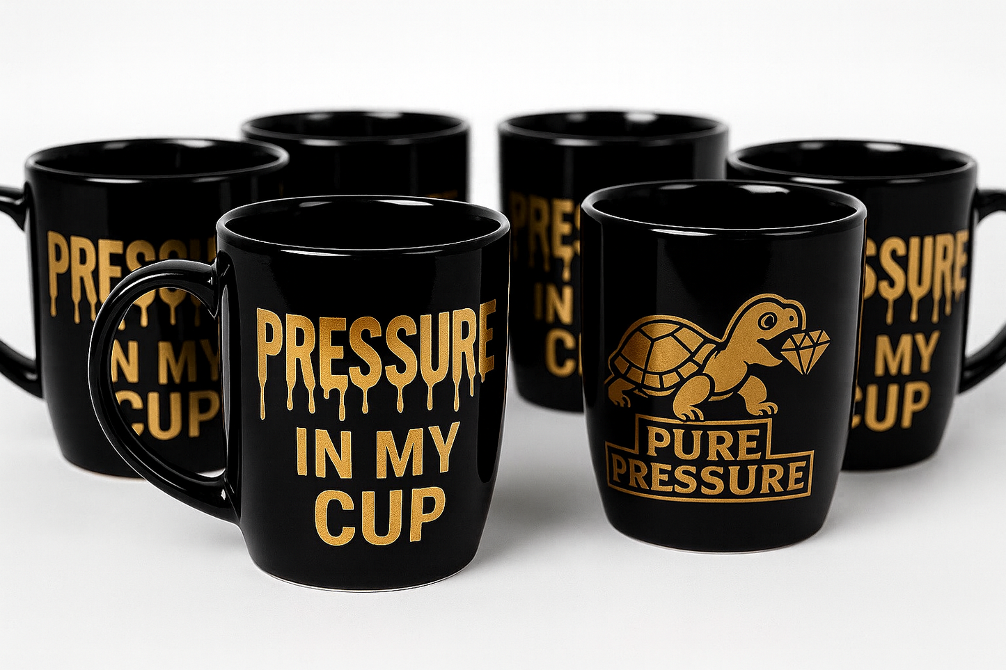 PRESSURE IN MY CUP – Luxury Black & Gold Mug