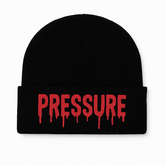 PRESSURE Drip Beanie — Black